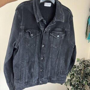 Cotton Citizen Trucker Denim Jean Jacket Womens Size XL Black